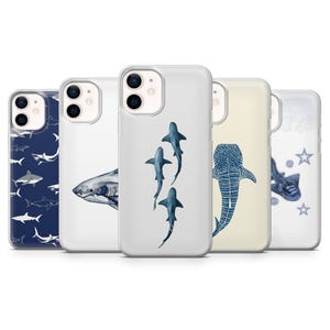 Shark Phone Case Sea Life Ocean Cover for iPhone 17Pro, 16, 15, 14, 13, 12, Samsung S25, S24, S23Fe, S22, A16, A26, A56, Pixel 10, 9Pro