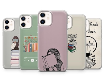 Book Phone Case Book Lover Books Cover for iPhone 17Pro, 16, 15, 14, 13, 12, Samsung S25, S24, S23Fe, S22, A16, A26, A56, Pixel 10, 9Pro