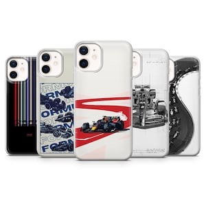 Formula Phone Case F1 Track Cover pour iPhone 16E, Pro, 15, 14, 13, 12, Samsung S25, S23FE, S24FE, A16, Pixel 9Pro, 8A