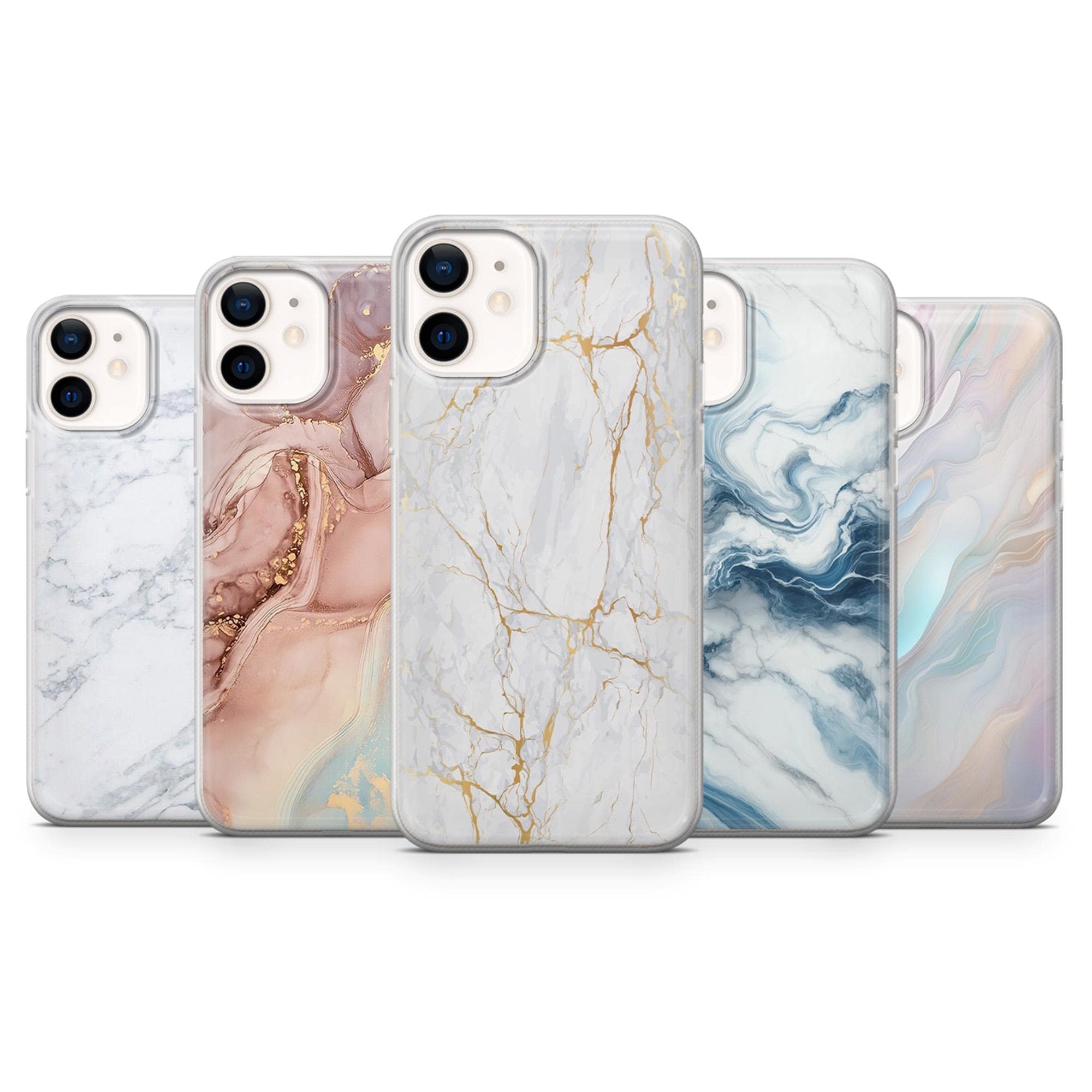 Marble Phone Case Pearl Marmoreal Cover for iPhone 16E, Pro, 15, 14, 13, 12, Samsung S25, S23FE, S24FE, A16, Pixel 9Pro, 8A