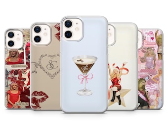 Sabrina Carpenter Phone Case Espresso Please Please Cover for iPhone 16E, Pro, 15, 14, 13, 12, Samsung S25, S23FE, S24FE, A16, Pixel 9Pro, 8