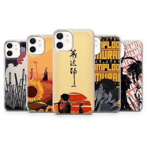 Samurai Champloo Handyhülle Mugen Anime Cover für iPhone 16E, Pro, 15, 14, 13, 12, Samsung S25, S23FE, S24FE, A16, Pixel 9Pro, 8A