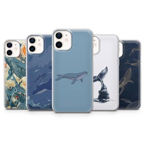 Coque de portable baleine Sea Life Animal Cover pour iPhone 16E, Pro, 15, 14, 13, 12, Samsung S25, S23FE, S24FE, A16, Pixel 9Pro, 8A