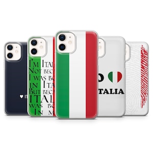 Italien Handytasche Italien Flagge Cover für iPhone 16E, Pro, 15, 14, 13, 12, Samsung S25, S23FE, S24FE, A16, Pixel 9Pro, 8A