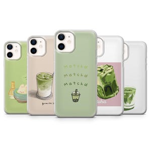 Matcha Handyhülle Green Tea Tea Cover für iPhone 16E, Pro, 15, 14, 13, 12, Samsung S25, S23FE, S24FE, A16, Pixel 9Pro, 8A
