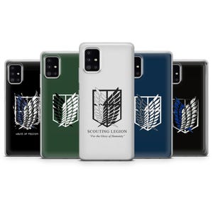 Custodia per telefono Attack On Titan Scouting Legion AOT Cover per iPhone 16E, Pro, 15, 14, 13, 12, Samsung S25, S23FE, S24FE, A16, Pixel 9Pro, 8A