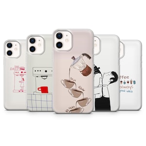 Custodia per telefono Coffee Phone Case Espresso Coffee Lover Cover per iPhone 16E, Pro, 15, 14, 13, 12, Samsung S25, S23FE, S24FE, A16, Pixel 9Pro, 8A