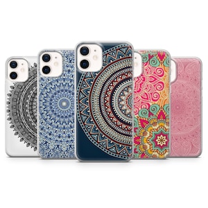 Mandala Phone Case Art Yantra Cover for iPhone 16E, Pro, 15, 14, 13, 12, Samsung S25, S23FE, S24FE, A16, Pixel 9Pro, 8A