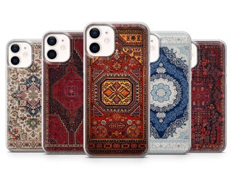 Persian Carpet Phone Case Persian Rug Carpet Cover for iPhone 16E, Pro, 15, 14, 13, 12, Samsung S25, S23FE, S24FE, A16, Pixel 9Pro, 8A