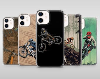 Mountain Bike Phone Case MTB Cycling Cover for iPhone 17Pro 16 15 14 13 12 Samsung S25, S24, S23Fe, S22, A16, A26, A56, Pixel 10, 9Pro