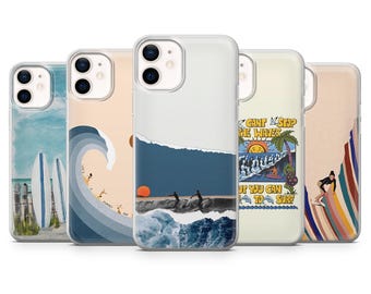 サーフフォンケース サーフィン オーシャンウェーブカバー iPhone 17Pro、16、15、14、13、12、Samsung S25、S24、S23Fe、S22、A16、A26、A56、Pixel 10、9Pro用