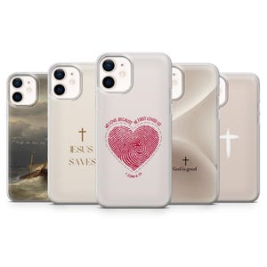 God Phone Case Bible verse Jesus Cover for iPhone 16E, Pro, 15, 14, 13, 12, Samsung S25, S23FE, S24FE, A16, Pixel 9Pro, 8A