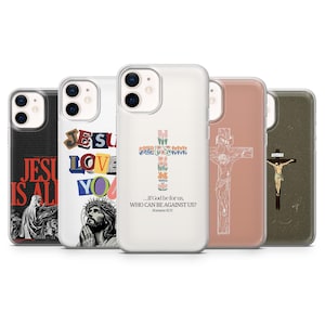 Jesus Phone Case Christianity Holy Cross Cover for iPhone 16E, Pro, 15, 14, 13, 12, Samsung S25, S23FE, S24FE, A16, Pixel 9Pro, 8A