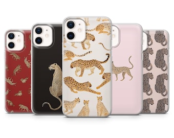 Luipaard telefoonhoesje Cheetah Print dierenpatroon hoes voor iPhone 17Pro, 16, 15, 14, 13, 12, Samsung S25 S24 S23Fe S22 A16 A26 A56 Pixel 10 9