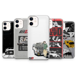 Custodia per telefono Initial D Takumi Anime Cover per iPhone 16E, Pro, 15, 14, 13, 12, Samsung S25, S23FE, S24FE, A16, Pixel 9Pro, 8A