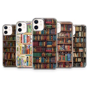 Book Phone Case Bookshelf Bookish for iPhone 16E, Pro, 15, 14, 13, 12, Samsung S25, S23FE, S24FE, A16, Pixel 9Pro, 8A