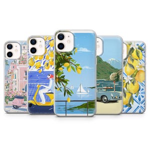 Italy Phone Case Amalfi La Dolce Vita Cover for iPhone 16E, Pro, 15, 14, 13, 12, Samsung S25, S23FE, S24FE, A16, Pixel 9Pro, 8A