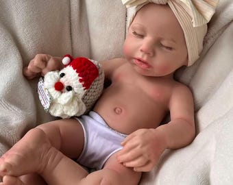Full Body Silicone Dolls, 16inch Reborn Baby Girl with Wet System, Newborn Silicone Doll for Christmas