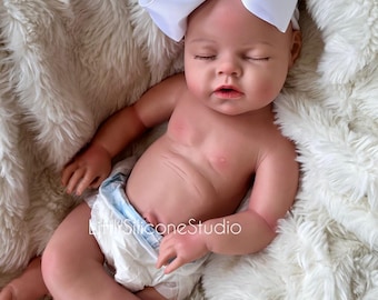 Full Body Silicone Dolls, 20Inch 9lbs Squishy Reborn Silicone Baby Girl with Wet System