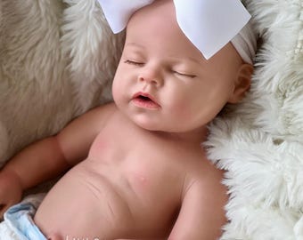 20-calowe lalki silikonowe Reborn o wadze 9 funtów, miękkie, pełne ciało, silikonowe, dziewczynka, z systemem nawilżania