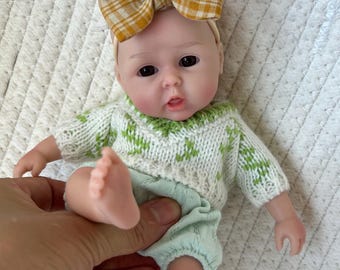 8" siliconen reborn babypop: Micro Preemie Girl - Ecoflex20