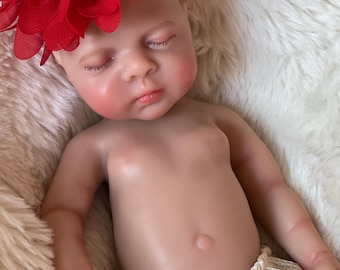 12" Full Body Silicone Baby Girl: Micro Preemie Reborn Doll
