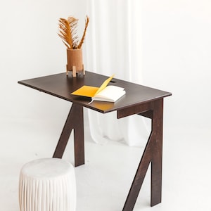 Escritorio portátil de madera contrachapada resistente, mobiliario nórdico minimalista, mesa para computadora portátil, estación de trabajo, mesa para espacios pequeños, estudio, oficina, escuela