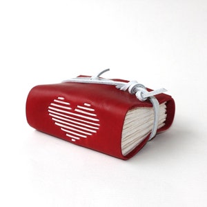 Wee Love - Handmade Red Leather Journal