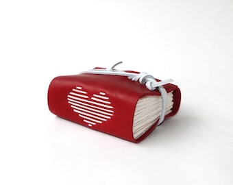 Wee Love - Handmade Red Leather Journal