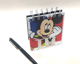 Mickey Mouse Geek Book - Floppy Disk Notebook Nerd Gift Recycled Upcycled Computer Geek Gift -