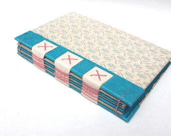 Eco-Friendly Scrapbook Notebook Journal Sketchbook from Recycled Vintage Book Covers - Rebound Upcycled - Handmade