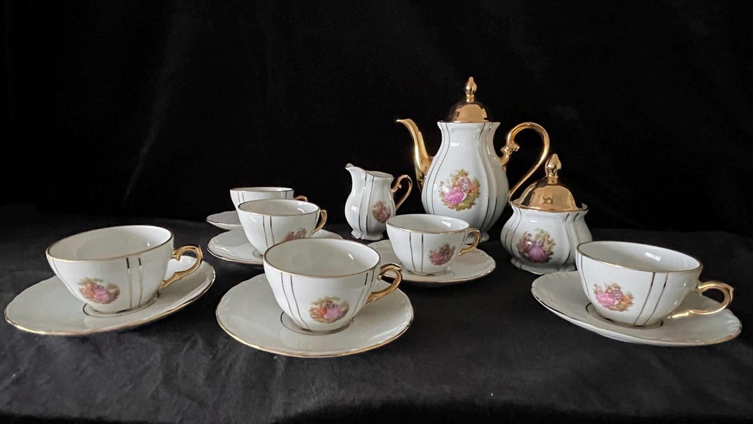 Vintage JKW Bavaria Fine China Tea Service Set - Etsy