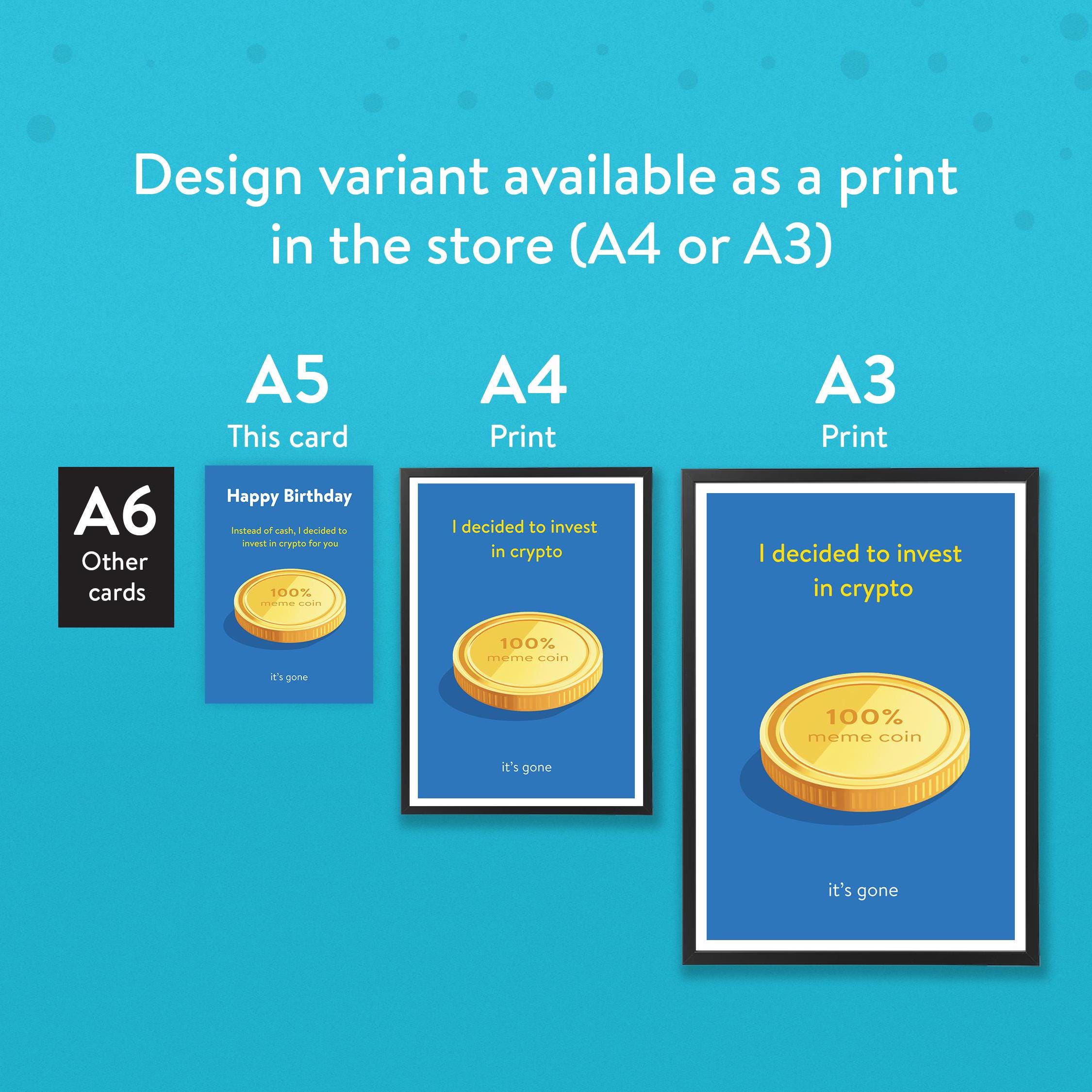 Funny Crypto Birthday Card: Meme Coin Investment. Personalisable Option  Available - Etsy UK