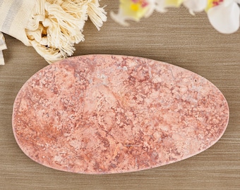 Travertine Serving Tray: Natural Stone Centerpiece - Home Decor