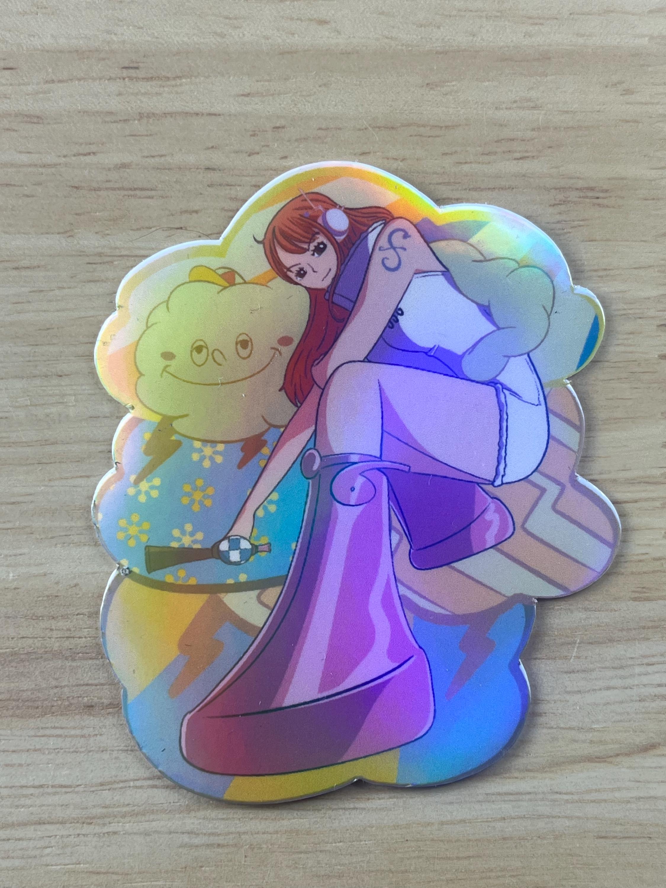 Egghead Nami Holographic Sticker - Hand Drawn One Piece Inspired Art ...