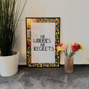 Cornice da parete minimalista fatta a mano / 40 cm x 60 cm / Arte murale fatta a mano