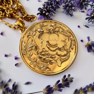 Gold Coin Necklace, Medallion Pendant Necklace, 14k Gold Coin Necklace, Layering Gold Necklace, Pendant Necklace, 14k Gold Necklace