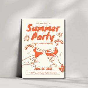 Modèle personnalisable d'invitation à une fête d'été