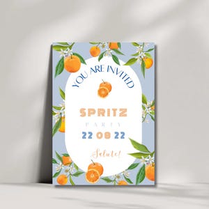 Modèle personnalisable d'invitation à une soirée Spritz d'été