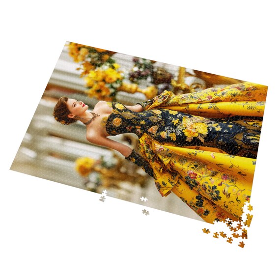 Lady Aureolin Jigsaw Puzzle in Tin  Victorian Woman Ballgown - Etsy
