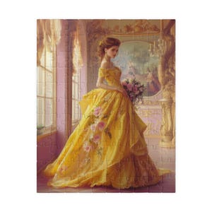 Victorian Lady Jigsaw Puzzle | Vintage Pink Rose Ball Gown Art | Chic Gift  for Her - Etsy