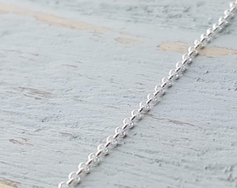 Sterling Silber Ersatzketten Halsketten - 1,5 mm gelötete Verbindung 18 bis 30 Zoll - Silber Rolo Kette - 925 Sterling Silber Halskette, Kette