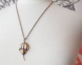 Horseshoe Crab Pendant Necklace - Solid Hand Cast Bronze - Rare and Unique Ocean Jewelry Gift for Her - Multiple Chain Lengths