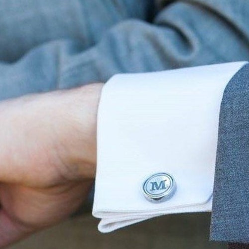 Personalized Cuff Links Initials Cufflinks Groomsmen Gift Etsy