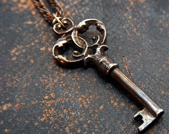 Pentacle Key Pendant / Wiccan Jewelry / Pagan Jewelry - Etsy