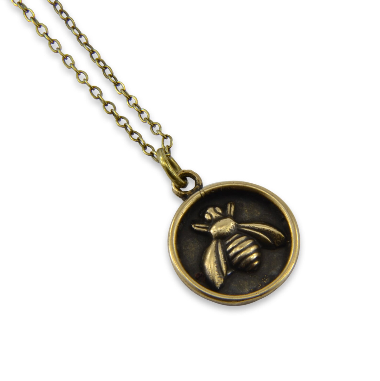 Gold Bee Necklace Gold Honey Bee Charm Tiny Bee Charm Honey Etsy