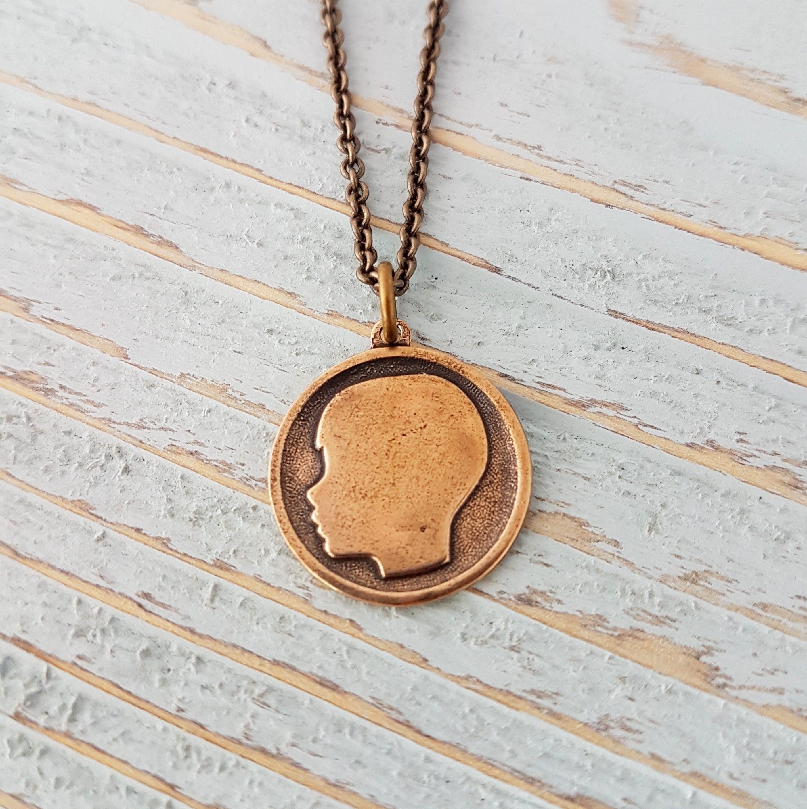 Child silhouette necklace sale