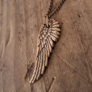 Gold Angel Wing Necklace, Silver Angel Wing Necklace, 3D Wing Design, Guardian Angel Necklace, Memorial Gift, Best Friend Necklace