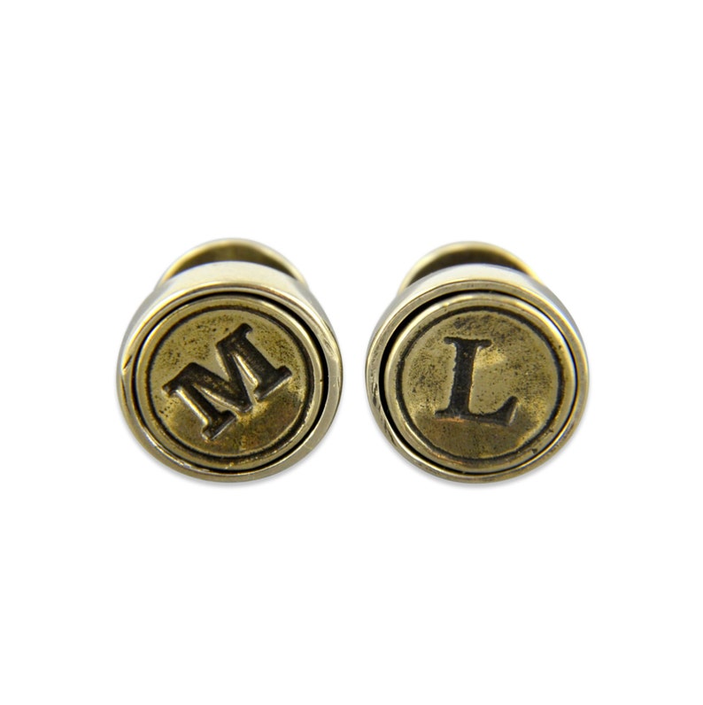 Personalized Initial Cuff Links Initial Letter Cufflinks Grooms Gift All letters avaliable, Customized letters, customizable jewelry image 3
