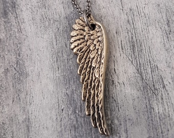 Collier aile d'ange femme, breloque aile d'ange argent, collier argent ange, collier commémoratif, collier d'amitié, ange gardien, cadeau